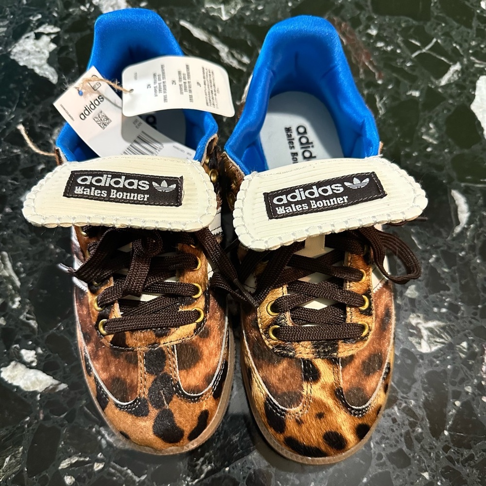 Women’s Adidas X Wales Bonner Leopard Print Samba Sneakers